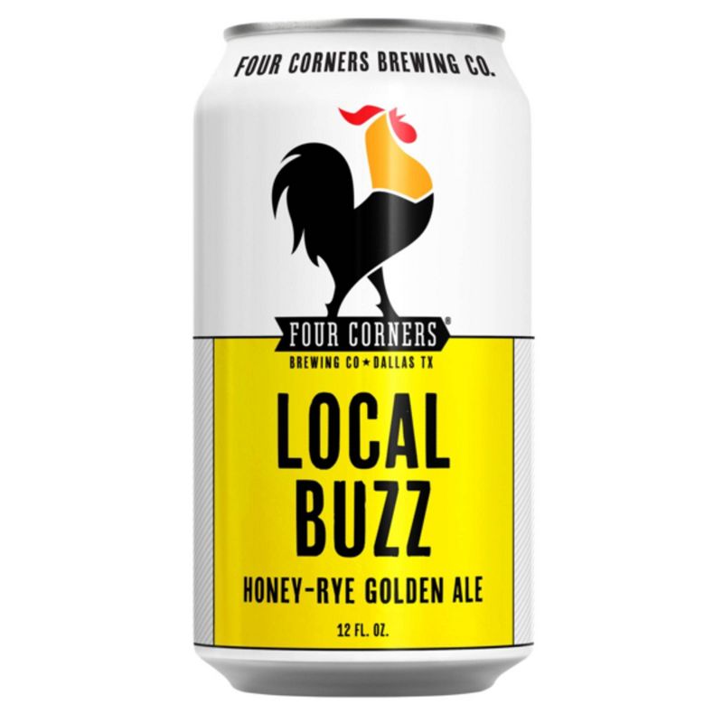 Four Corners Local Buzz Honey-Rye Golden Ale Beer - 6pk/12 fl oz Cans
