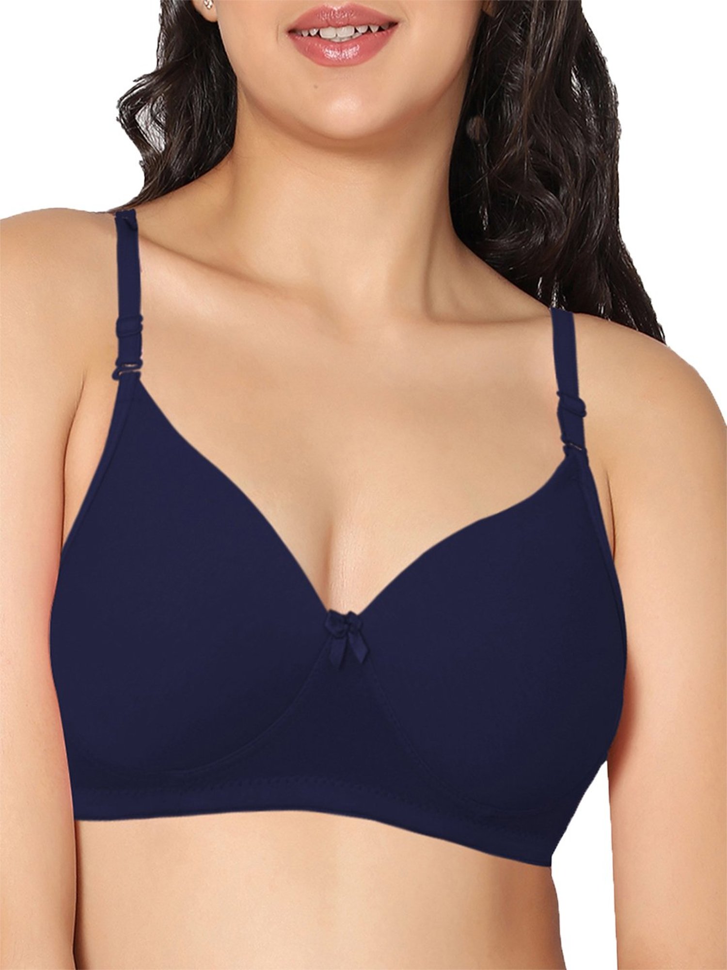IN CARE Navy Half Coverage Non-Wired Push-Up Bra