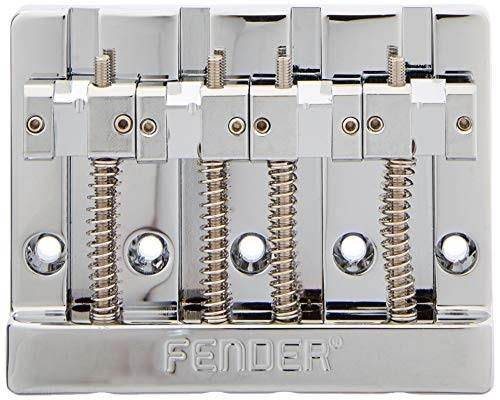 fender himass 4string bass bridge assembly with brass saddles  chrome