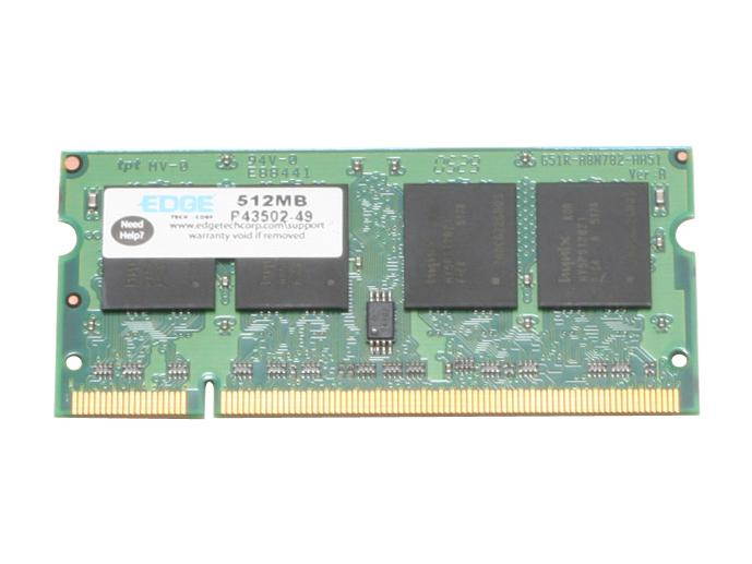 EDGE Tech 512MB 200-Pin DDR2 SO-DIMM DDR2 533 (PC2 4200) Laptop Memory Model PE199890