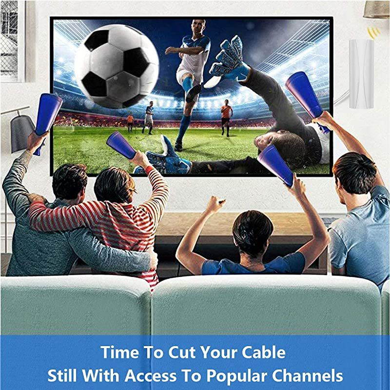 Newest Amplified HD Digital TV Antenna 150 Miles Range HDTV Antenna with 36ft Long Coax Cable Support All TelevisionOutdoorIndoor TV Antenna for Free Local Channels 4K HD 1080P VHF UHF White