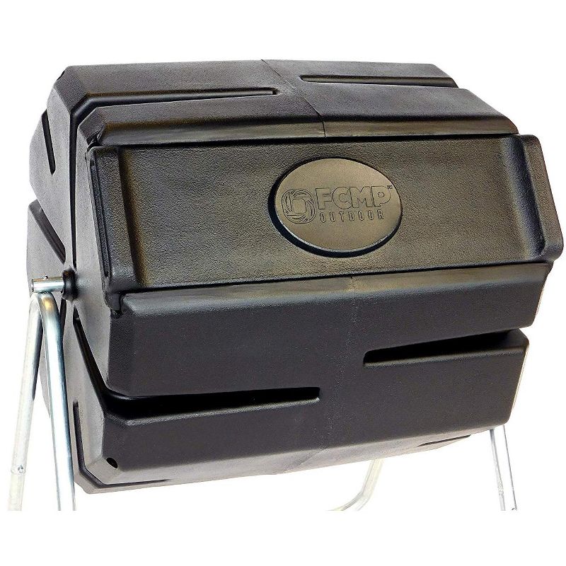 FCMP Outdoor Portable 37 Gallon 1 Piece Tumbling Composter Bin for Soil