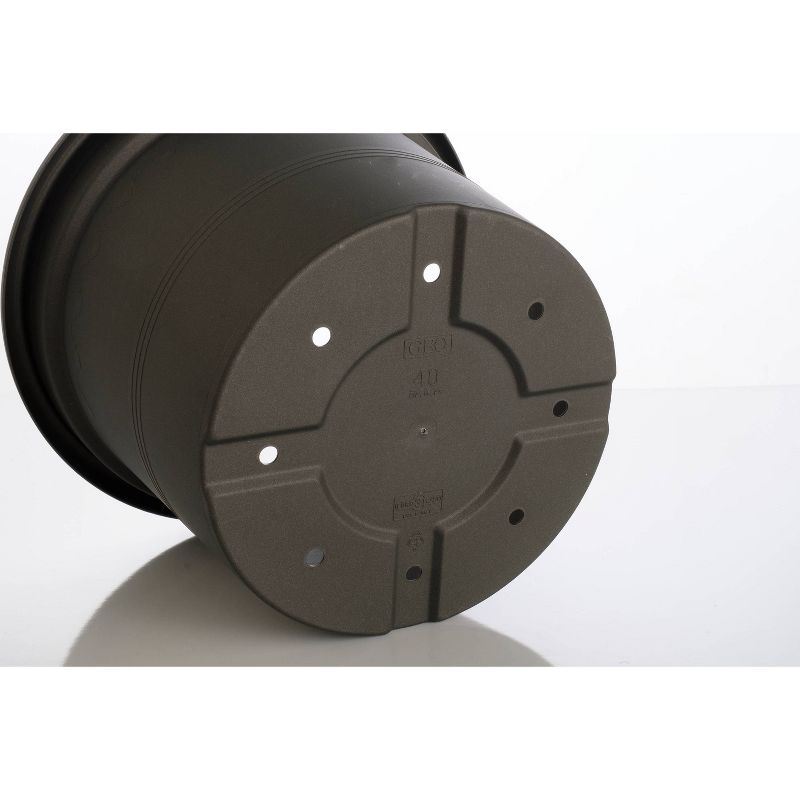 11.75" x 15.5" Indoor/Outdoor Resin Geo Planter Black - Alfresco Home LLC