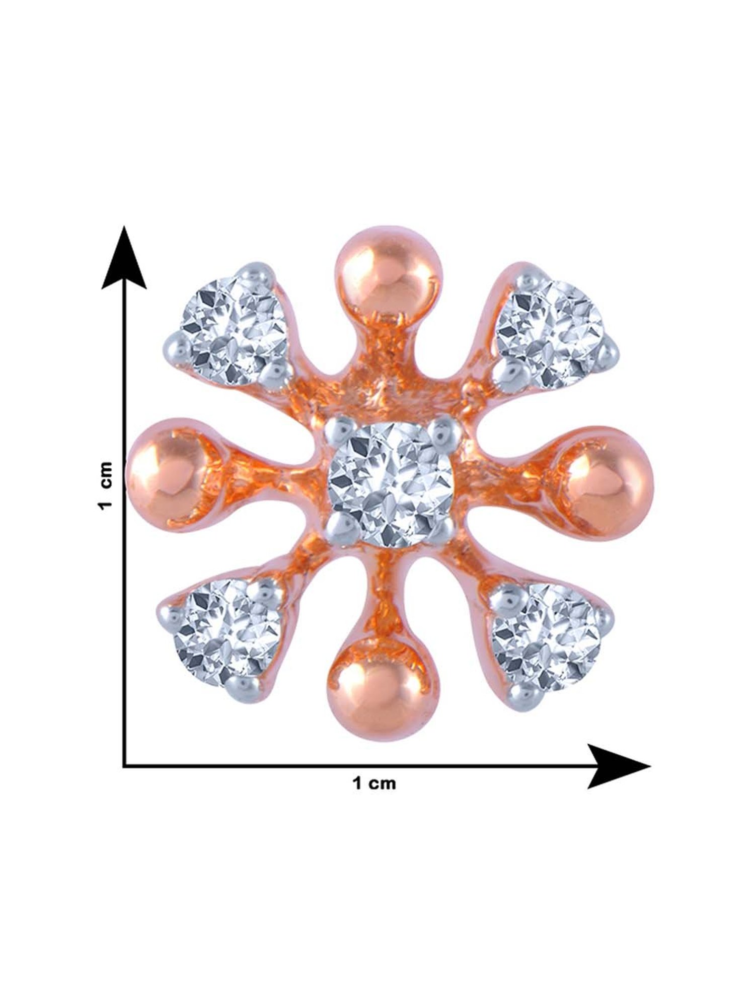 P.C. Chandra Jewellers 14 kt Gold & Diamond Earrings