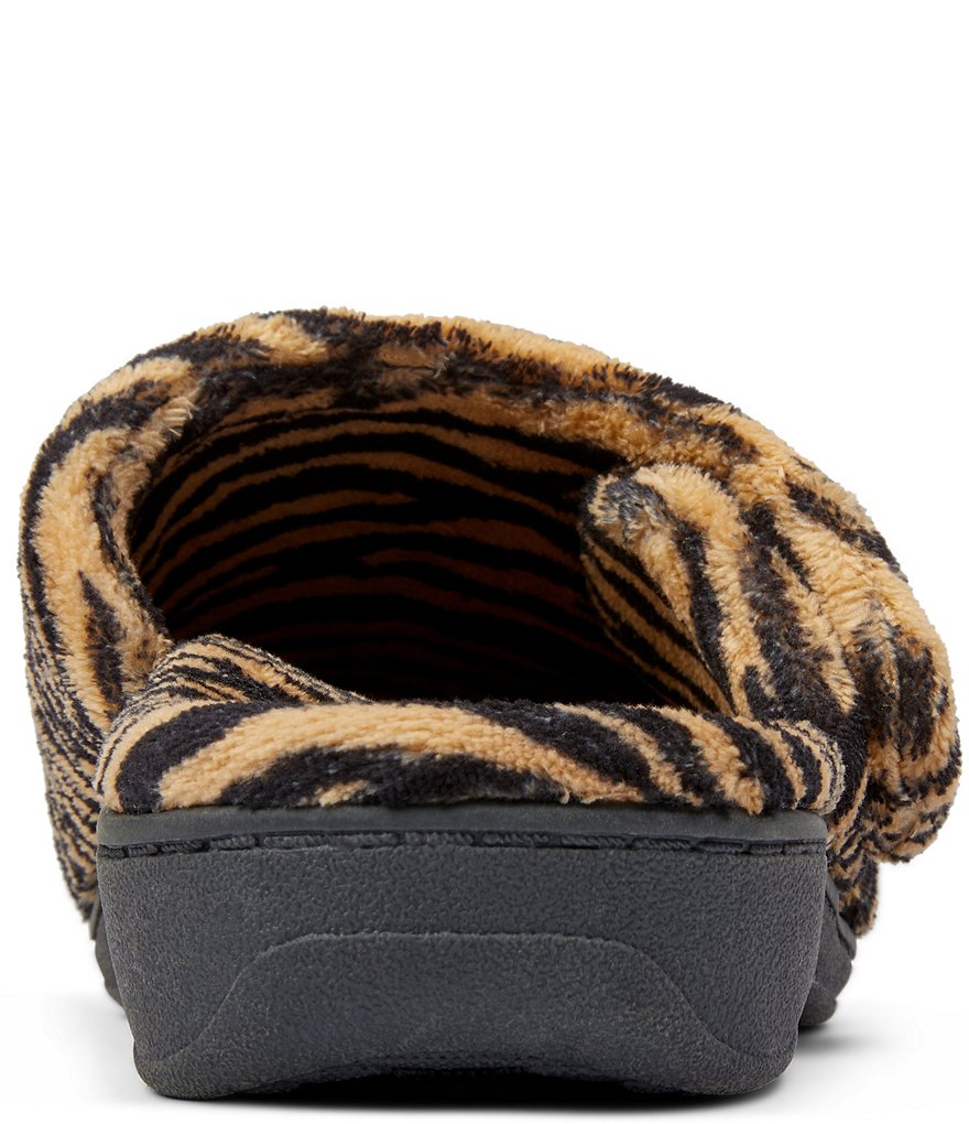 Vionic Gemma Tiger Faux Fur Animal Print Slippers