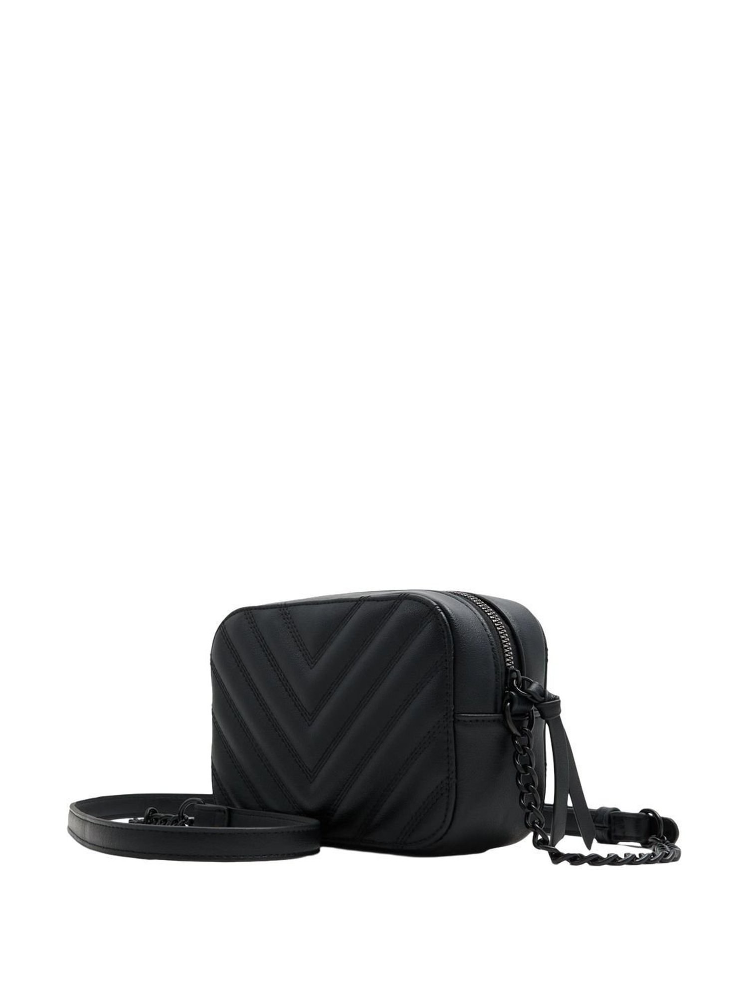 Call It Spring Black Textured Small Sling Handbag