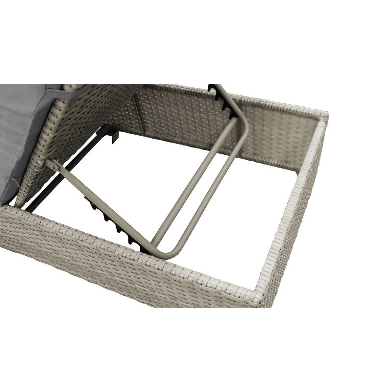 Fairmont 2pk Patio Chaise Lounges - Gray - TK Classics