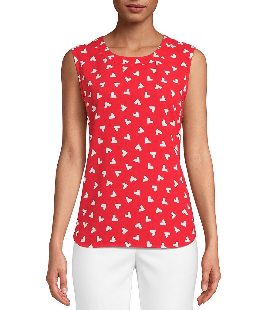 J.McLaughlin Durham Sleeveless Ruffle V-Neck Denim Blouse