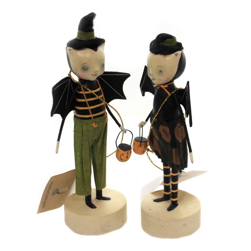 Halloween 7.0" Going Batty Boy & Girl Pinch Of Prim  -  Decorative Figurine Sets