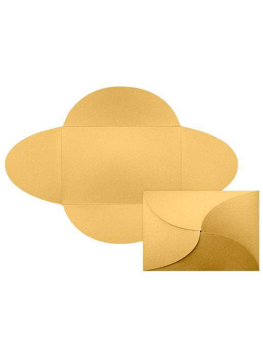 A7 Petal Invitations (5 x 7) - Gold Metallic (100 Qty.)