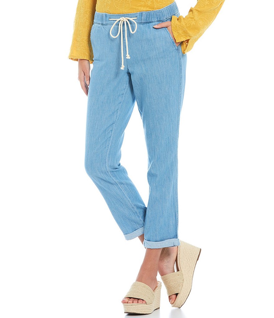 NYDJ Drawstring Waist Slim Ankle Roll Cuff Jogger Pants