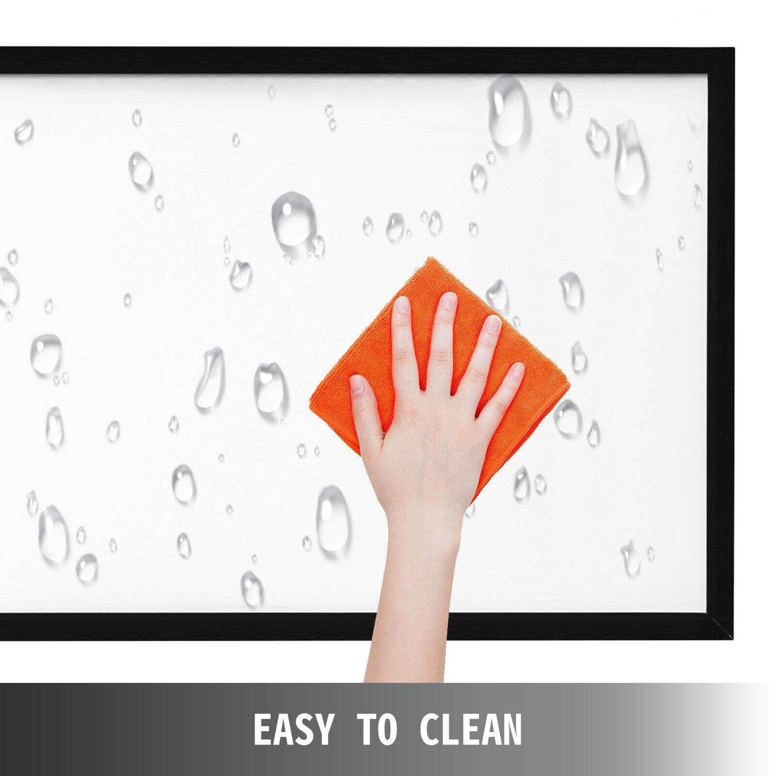 135" Aluminum Fixed Frame 16:9 Projector Screen Velvet Matte White Home Theater