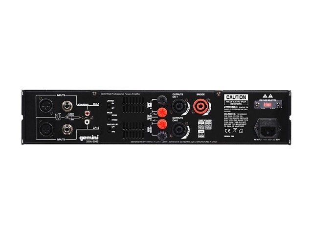 GEMINI XGA-3000 3000W DJ Power Amplifier - Manufacturer Refurbish