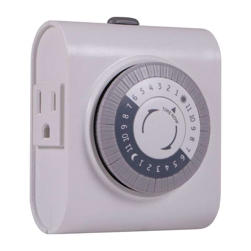 General Electric Indoor Mechanical Timer 24hr With 2 Outlets