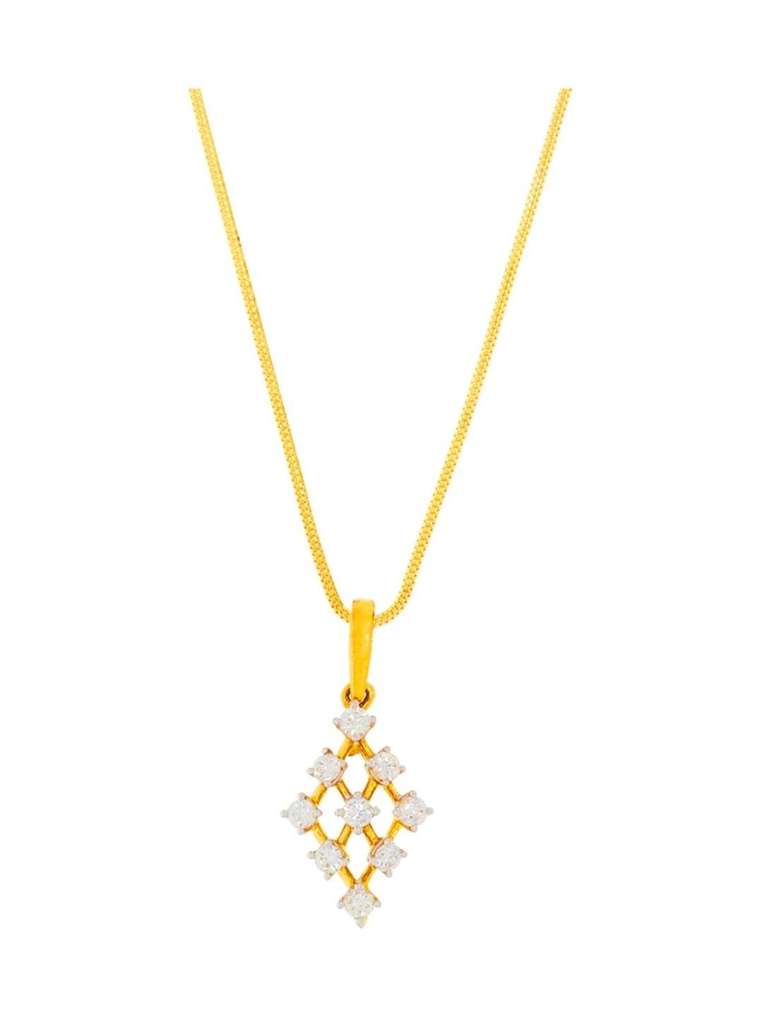 Joyalukkas 18k Gold & Diamond Pendant with Chain