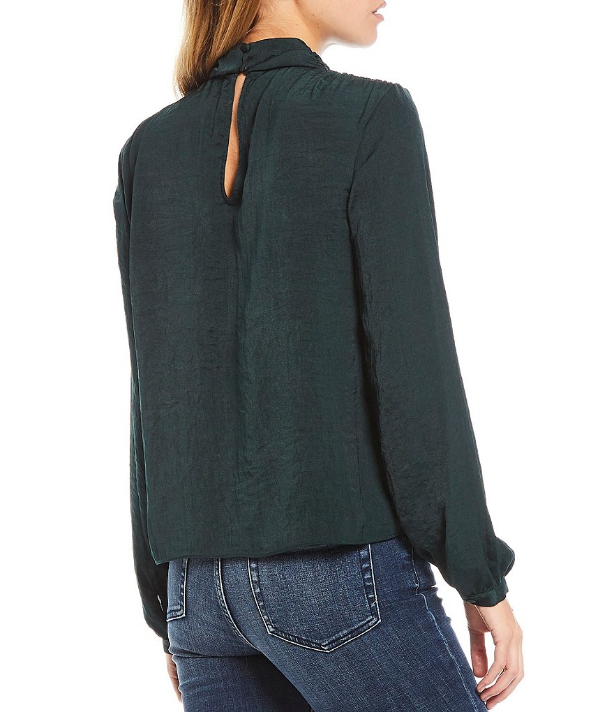 WAYF Double Ruffle V-Neck Peplum Top