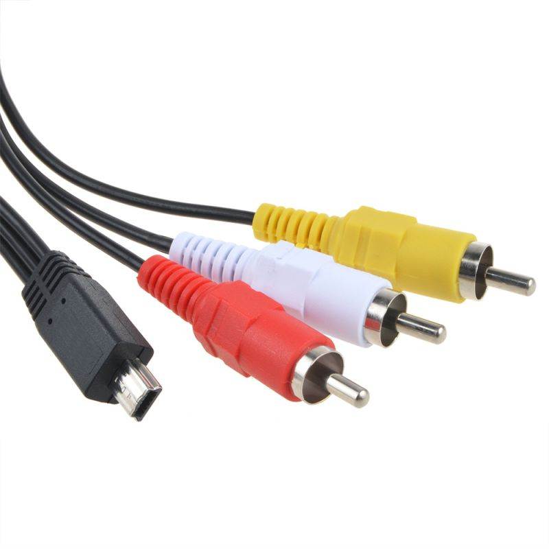 ABLEGRID Camera Video Audio AV Cable Mini USB to 3 RCA (4FT)