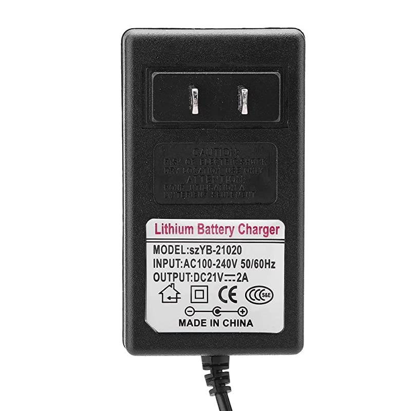 Power Adapter AC 100240V DC 21V 2A Safe Charge Replacement Power Supply Adapter Lithiumion Battery Charger for Household Electronic Devicesus Plug