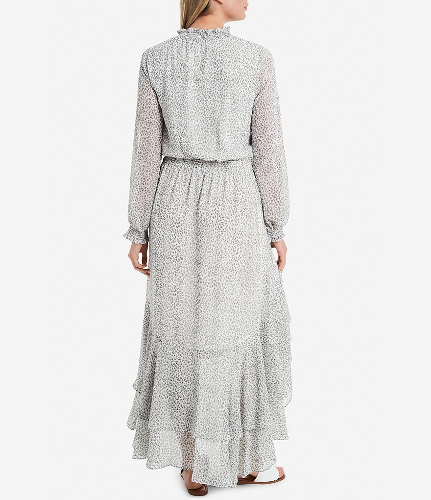 Dress the Population Sandra Crepe Plunge V-Neck Sleeveless Side Slit Gown