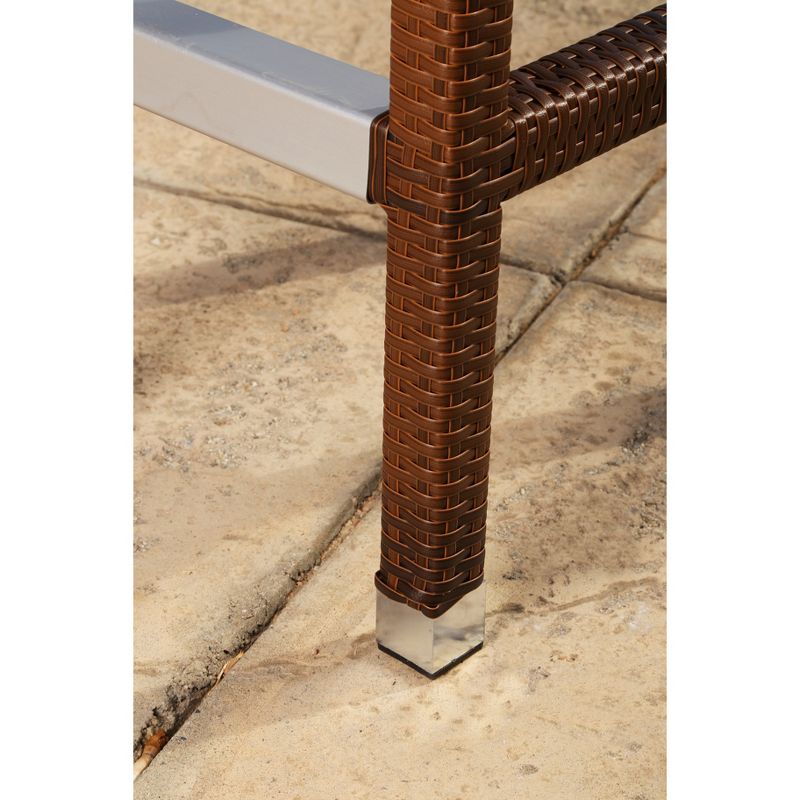 Manchester Outdoor Brown Wicker Bar Stool Brown - Abbyson Living