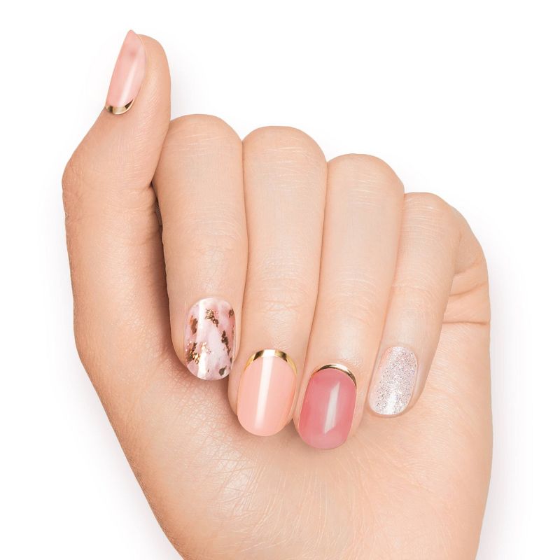 Ardell Nail Addict Blush False Nails Geometric Crystals - 24ct