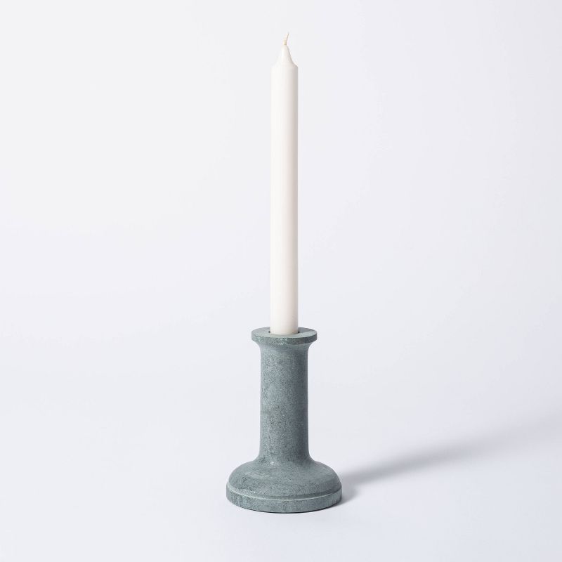 5" x 3.5" Soapstone Taper Candle Holder Gray - Threshold™ designed with Studio McGee