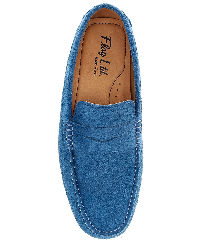 Flag LTD. Men's Morgan Suede Leather Penny Loafer Moccasins