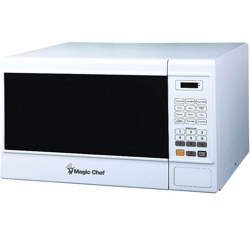 Magic Chef MCM1310W 1000 Watt 1.3 Cubic Foot Microwave with Digital Touch and 11 Power Levels, White