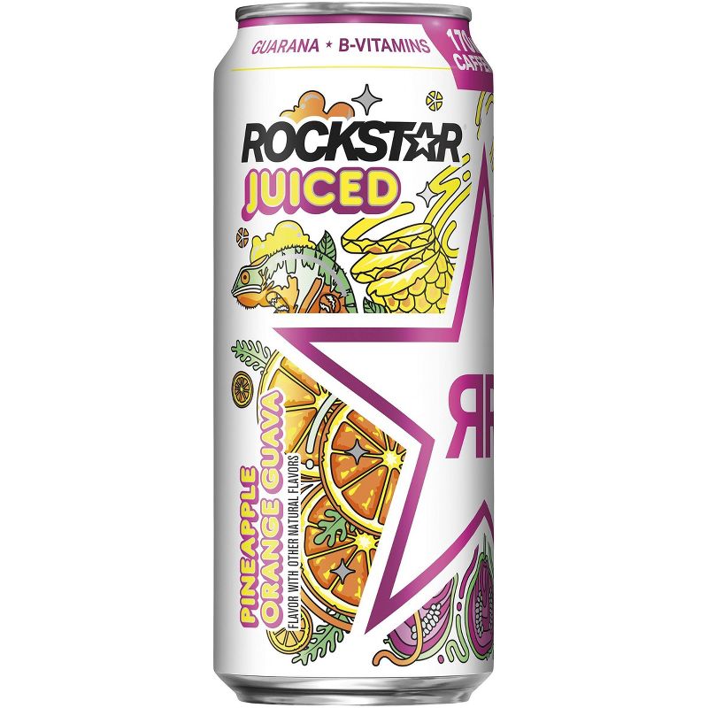 Rockstar Juiced Pineapple Orange Guava Energy Drink - 15 fl oz can