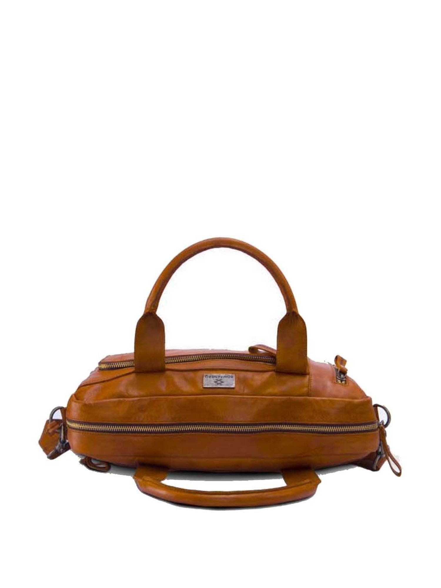 KOMPANERO Tan Leather Medium Messenger Bag