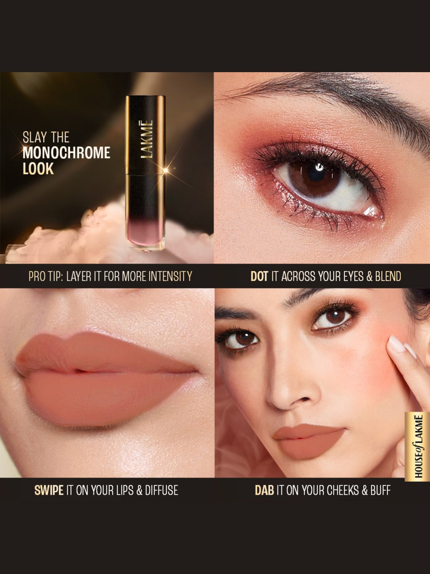 Lakme Xtraordin-Airy One & Done Tint Dusty Rose - 3 ml