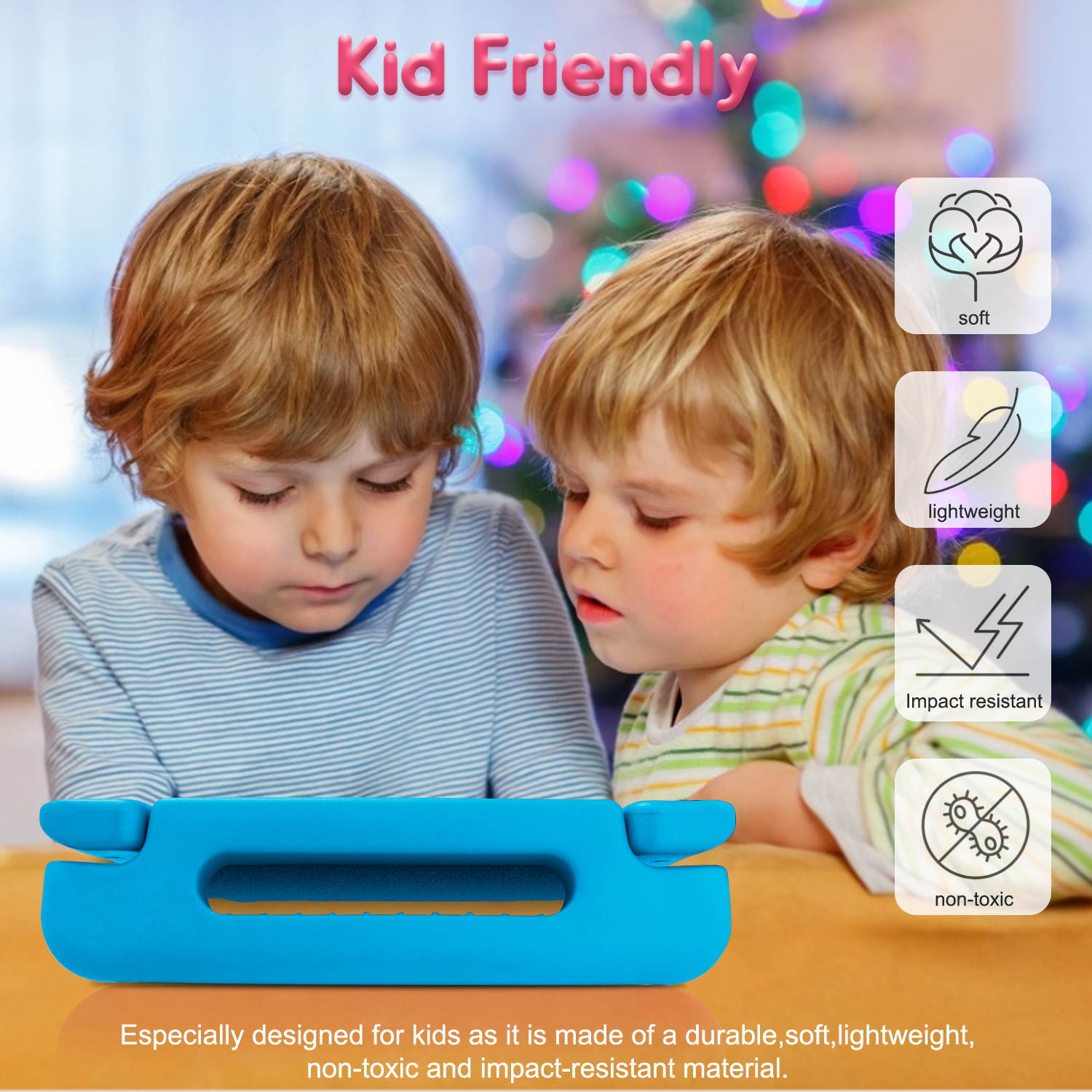 Donwell For iPad Air 4 10.9 inch 2020/iPad Pro 11 inch 2018 Stand Case Cover Kids Folding Handle Shockproof Foam Lightweight Flexible kickstand ,Full Body Rugged Boys Girls EVA Cover