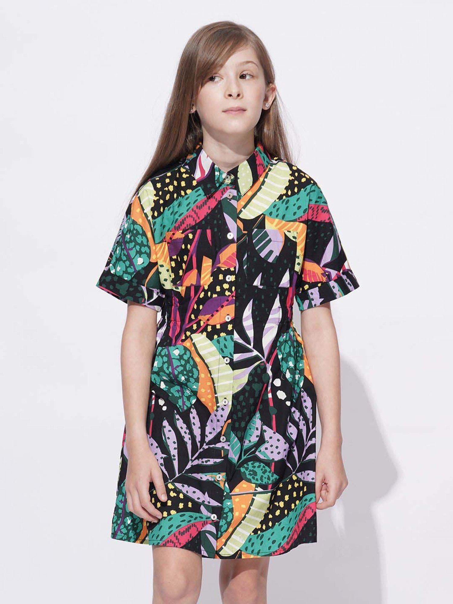 Vero Moda Girls Multicolor Cotton Printed Dress