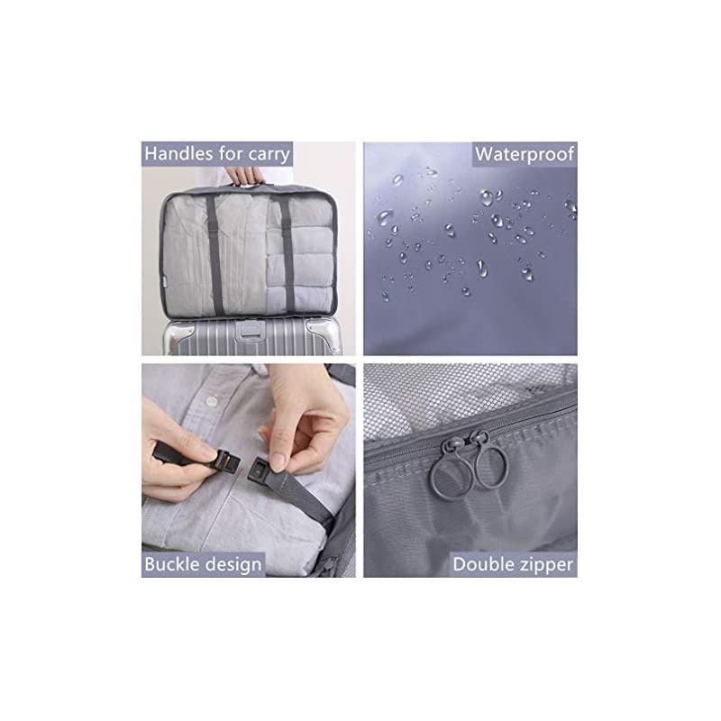 6 pcs Luggage Packing Organizers Packing Cubes Set for Travel