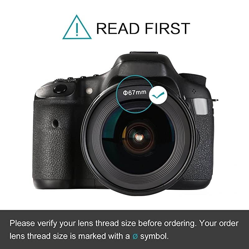 67mm ND Fader Variable Neutral Density Adjustable ND Filter ND2 to ND400 for Canon 7D 700D 600D 70D 60D 650D 550D for Nikon D7100 D80 D90 D7000 D5200 D3200 D5100 D3200 D5300 DSLR Cameras + Lens Clean