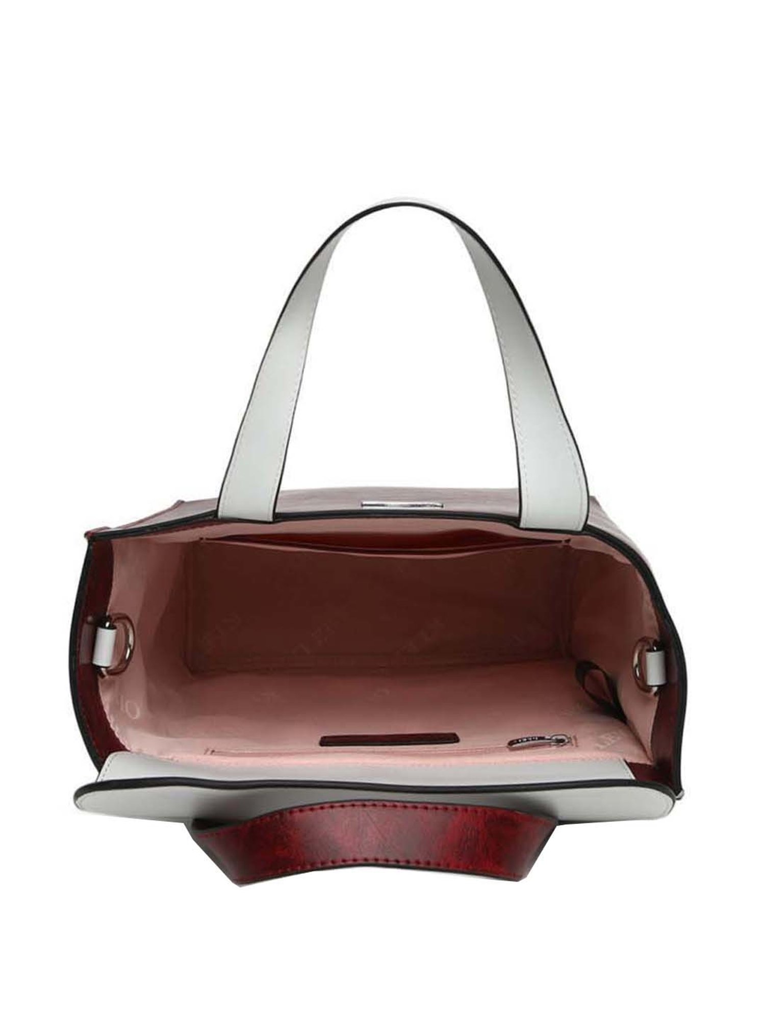 KLEIO Maroon Solid Medium Handbag