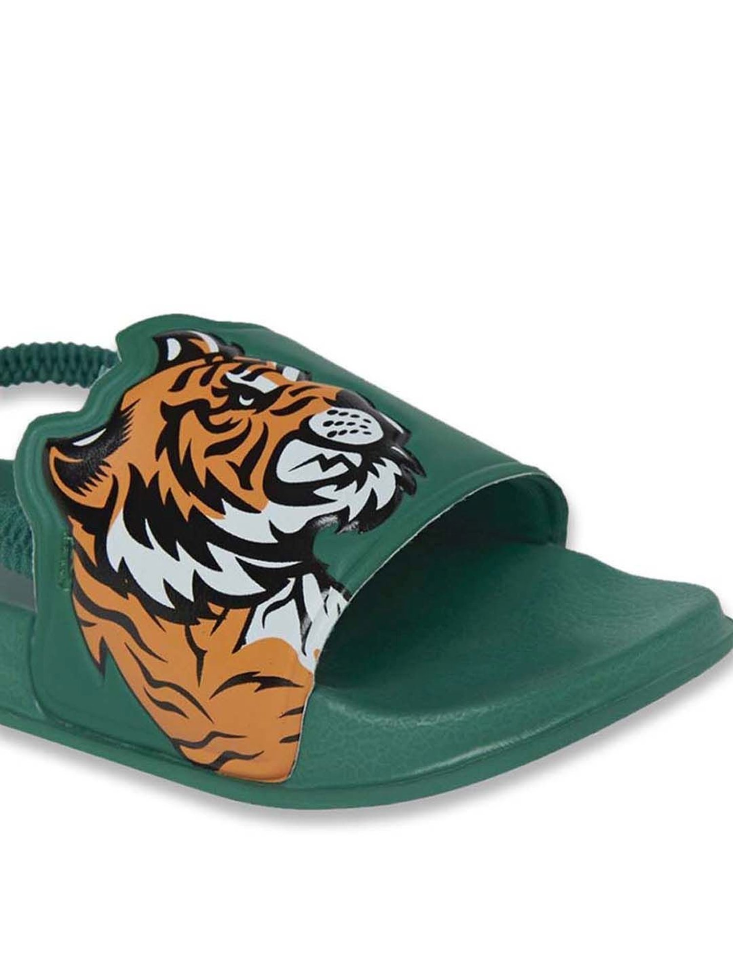 Pantaloons Junior Green & Orange Back Strap Sandals