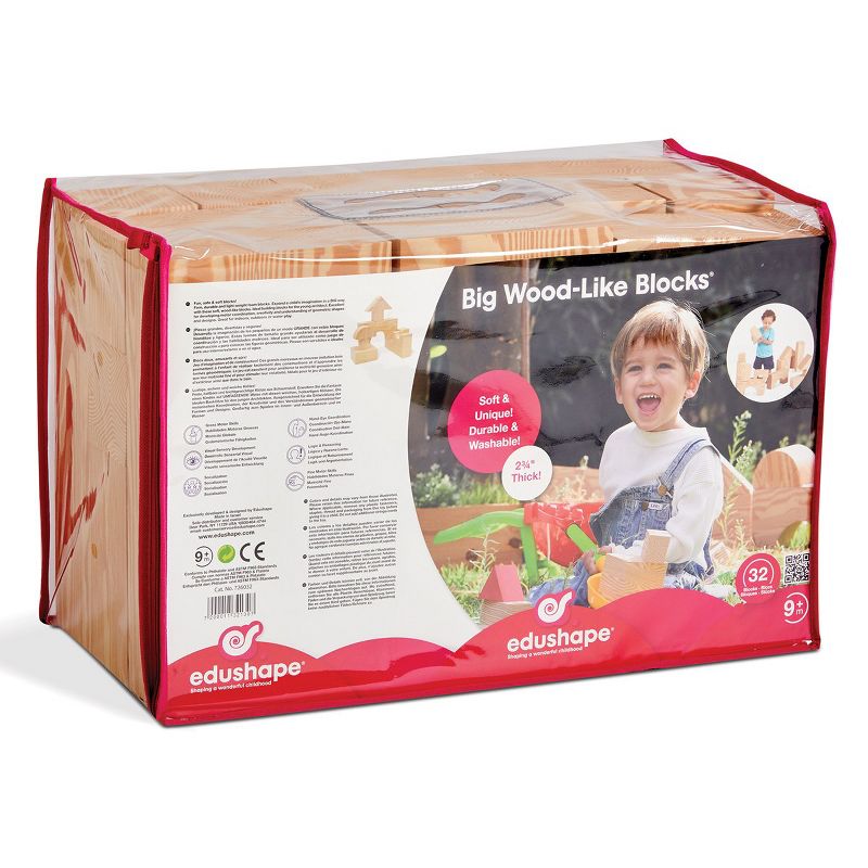 Edushape Jumbo Foam "Wooden" Blocks