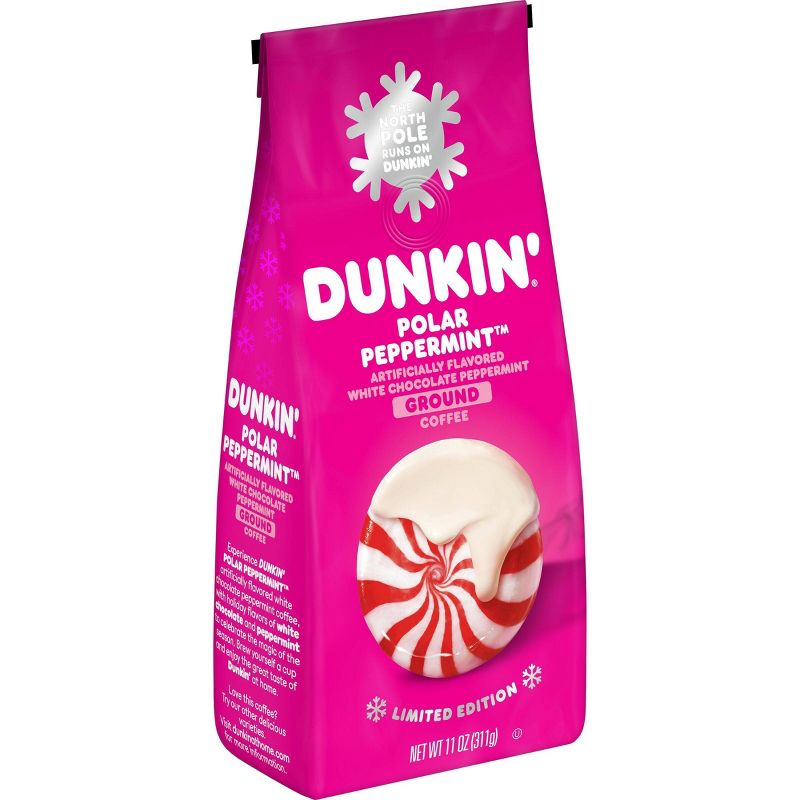 Dunkin' Donuts Polar Peppermint Medium Roast Ground Coffee -11oz