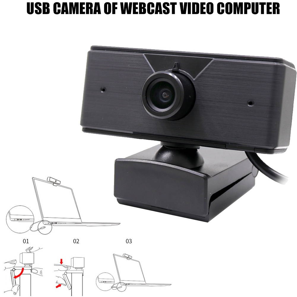 1080P Full HD Computer Webcam Extended View Live Broadcast Built In Microphone USB Port Wired