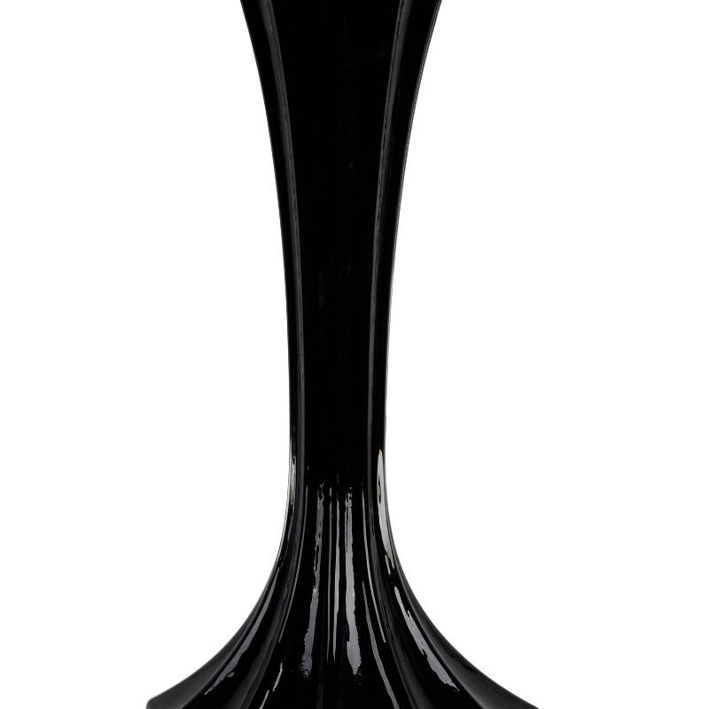 Glass Table Lamp Set with Brushed Steel Black - Decor Therapy