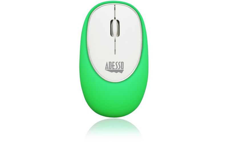 Adesso iMouse E60G - Wireless Anti-Stress Gel Mouse - Optical - Wireless - Radio Frequency - Green - USB - 1000 dpi - Scroll Wheel - 3 Button(s)