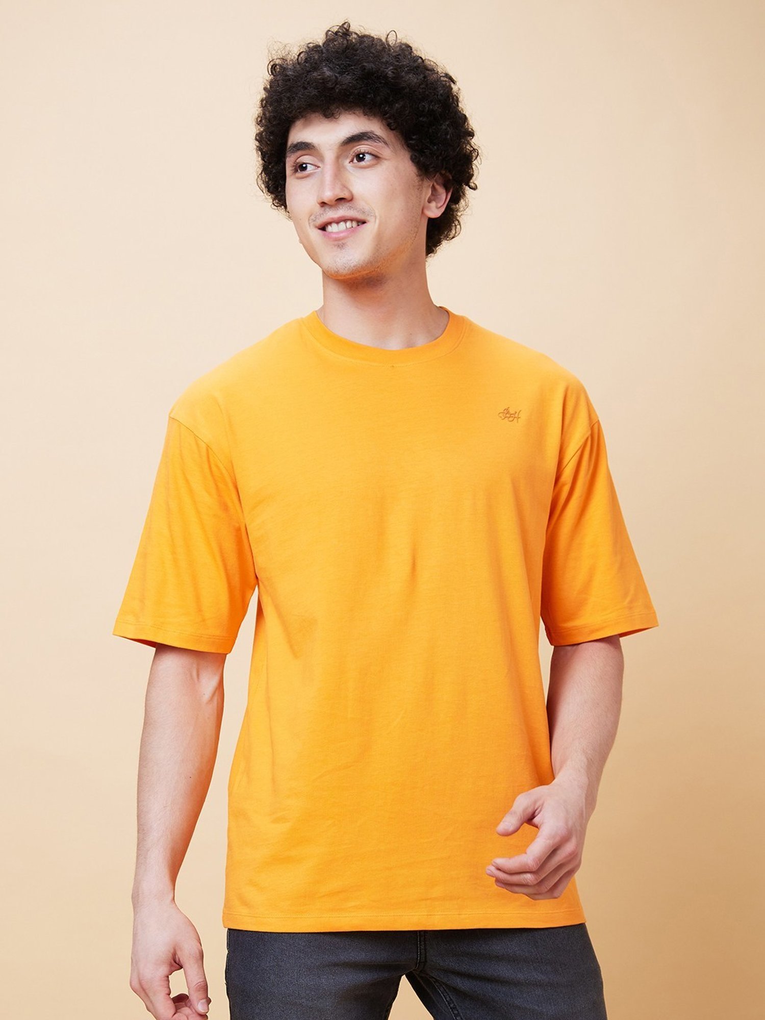 Being Human Orange Regular Fit T-Shirt