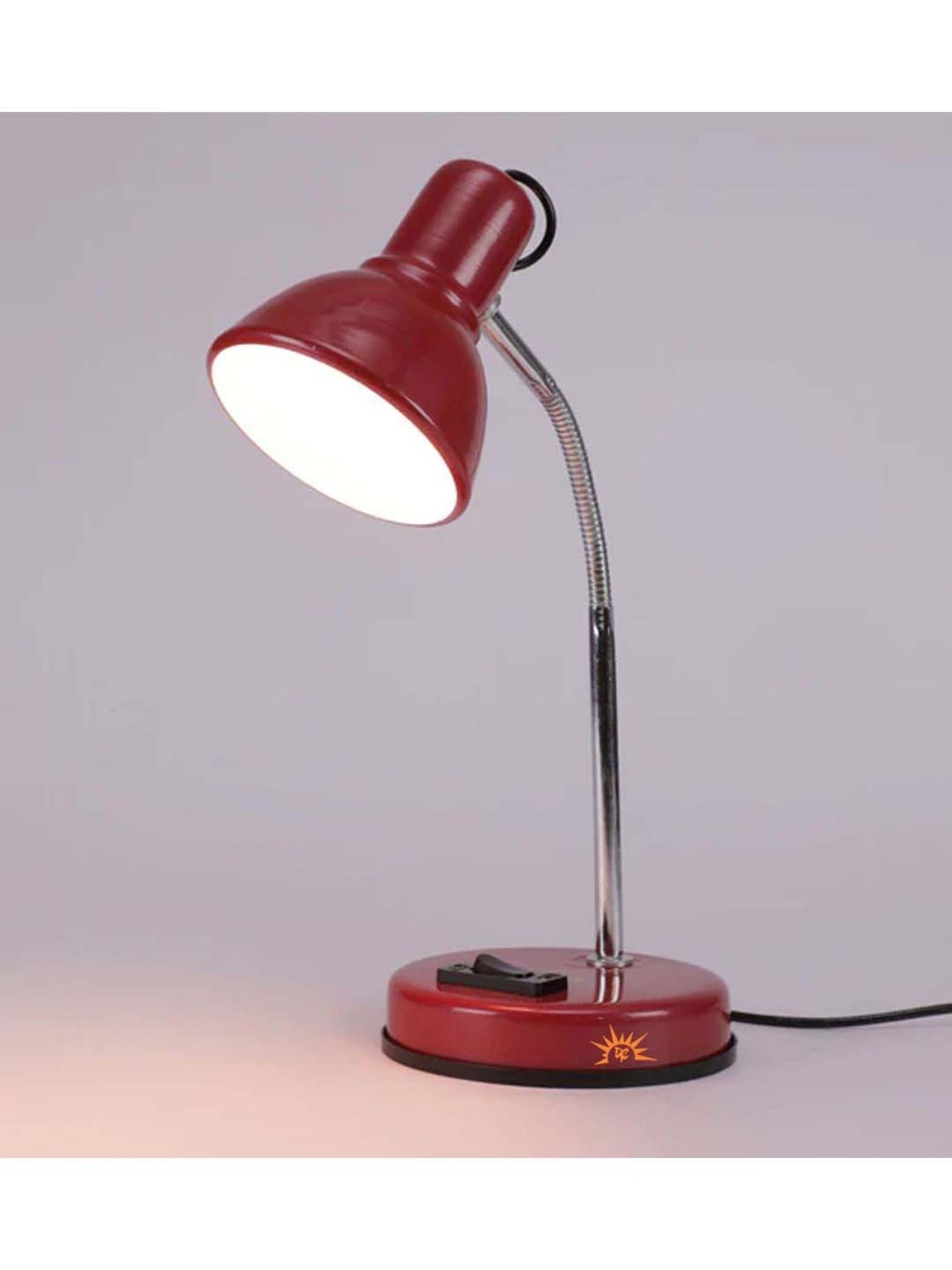 DecorativeRay Red Iron Study Table Lamp - Set of 1
