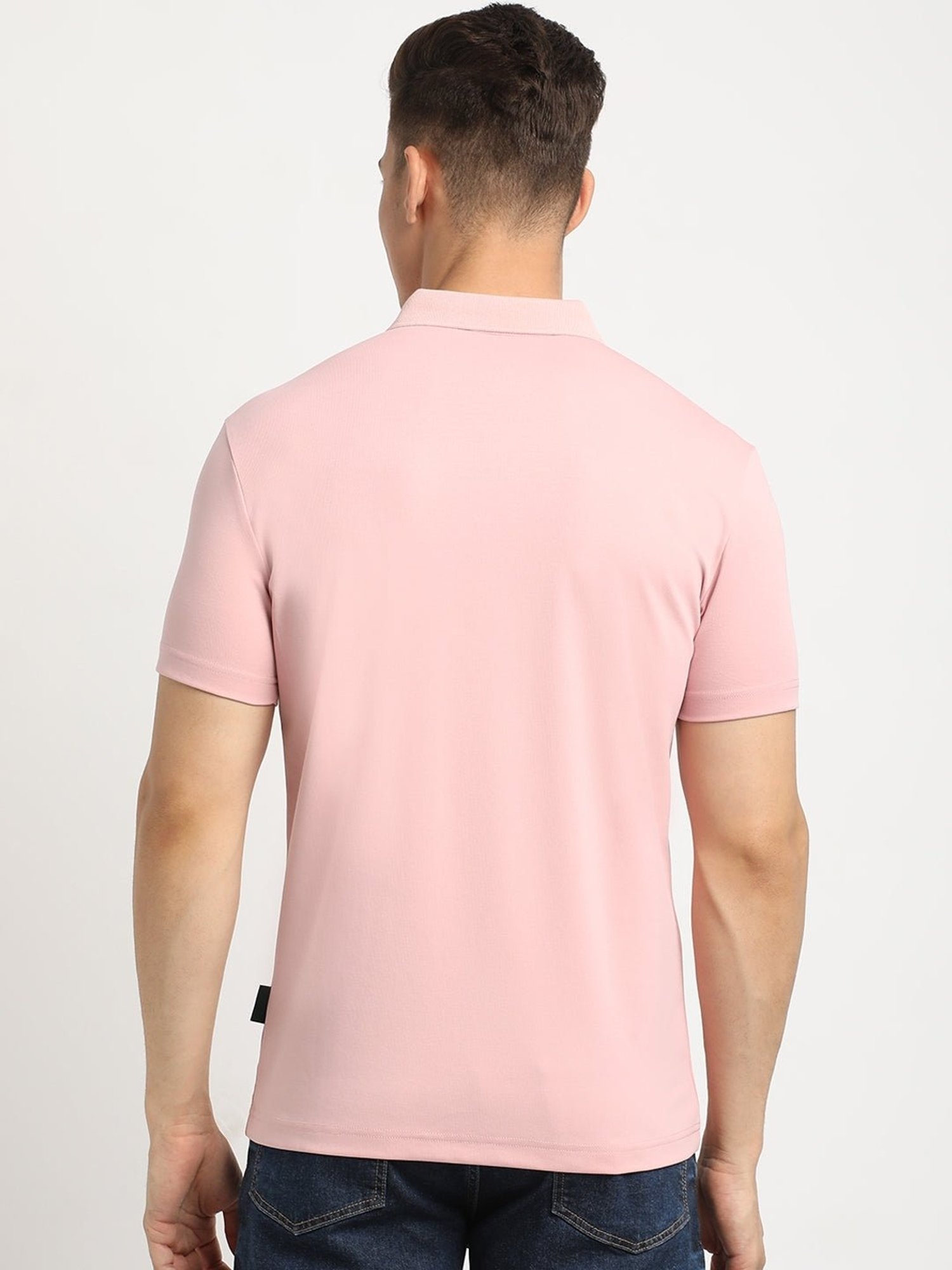 The Bear House Pink Slim Fit Polo T-Shirt