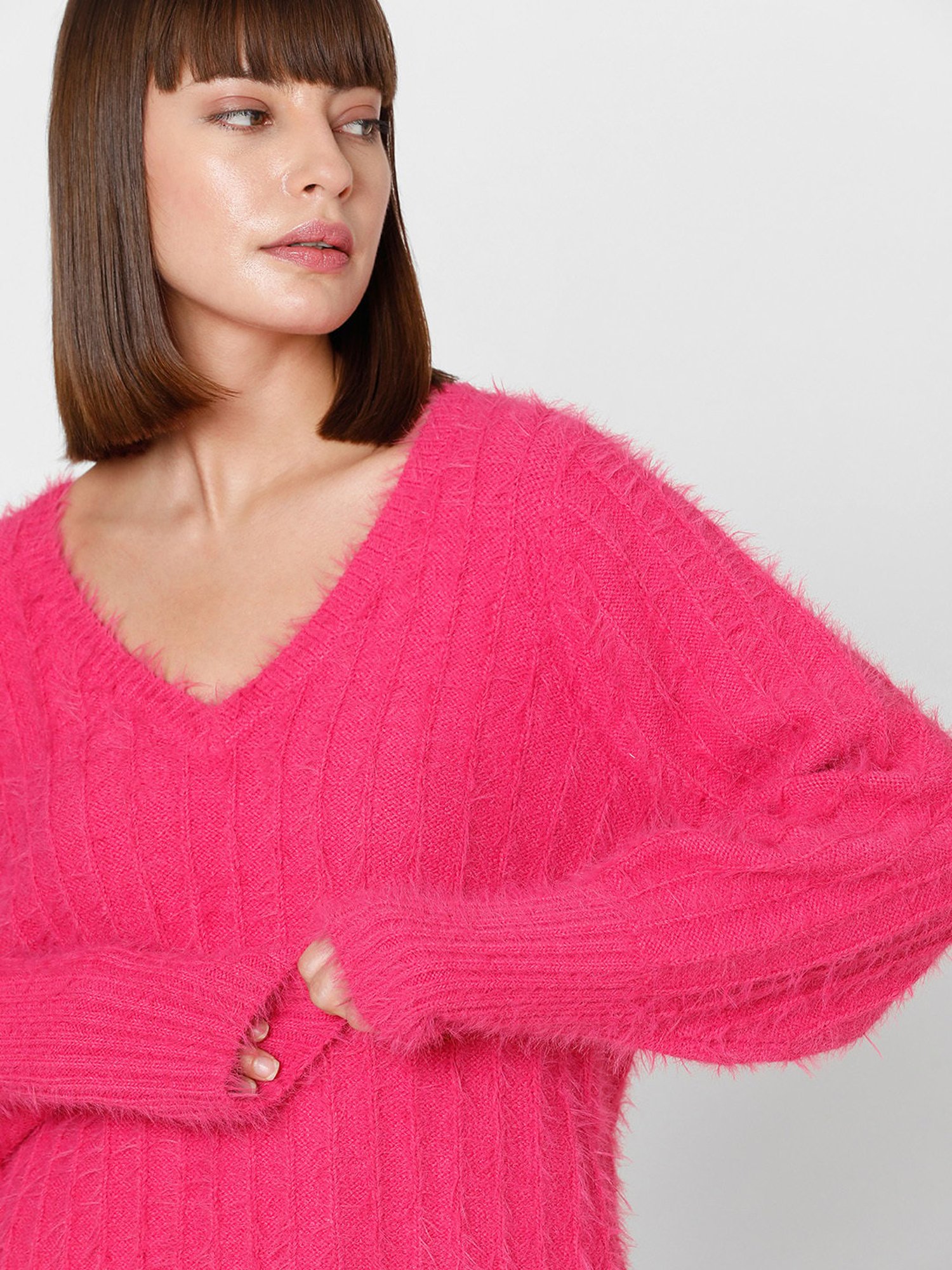 Vero Moda Fuchsia Regular Fit Pullover