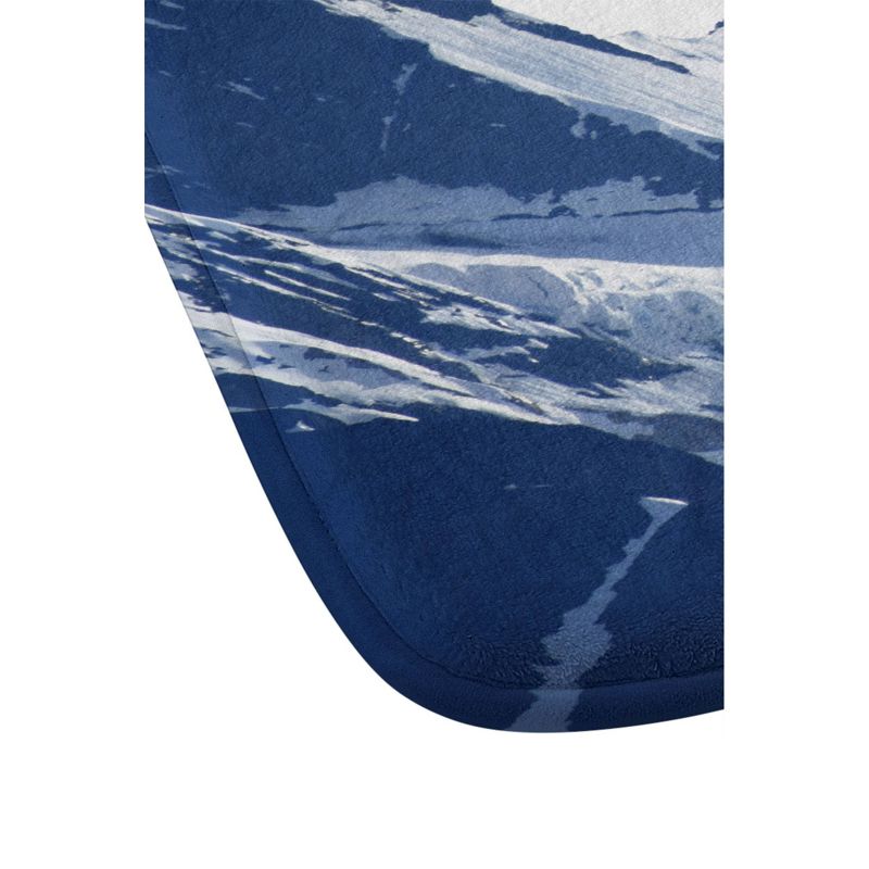 2pc Solid Memory Foam Shag Bath Mat Set Blue - Yorkshire Home