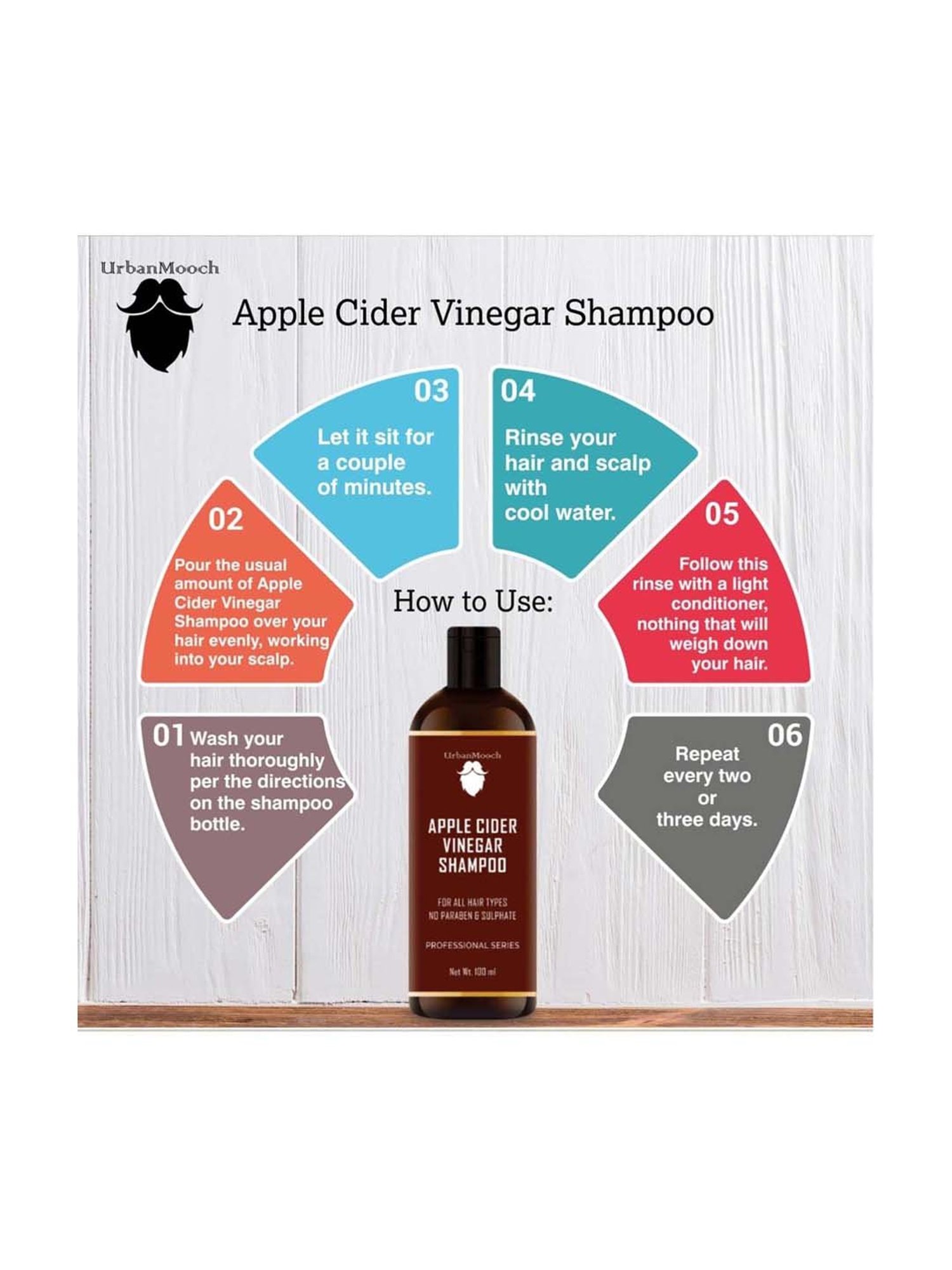 UrbanMooch Apple Cider Vinegar Hair Shampoo - 100 ml