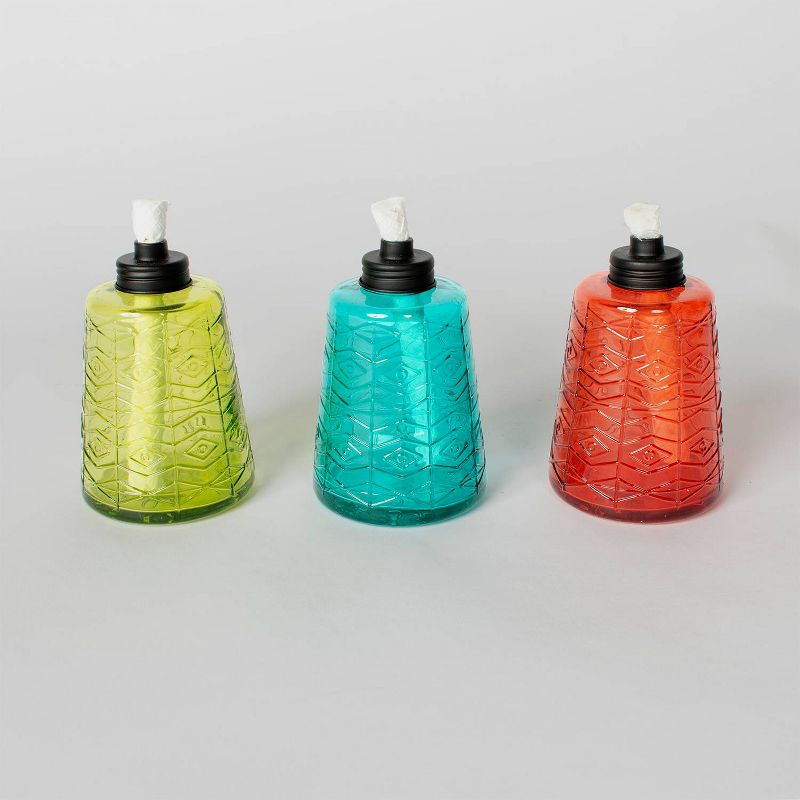 Tiki Brand Tabletop Glass 3pk OP&POP Colors