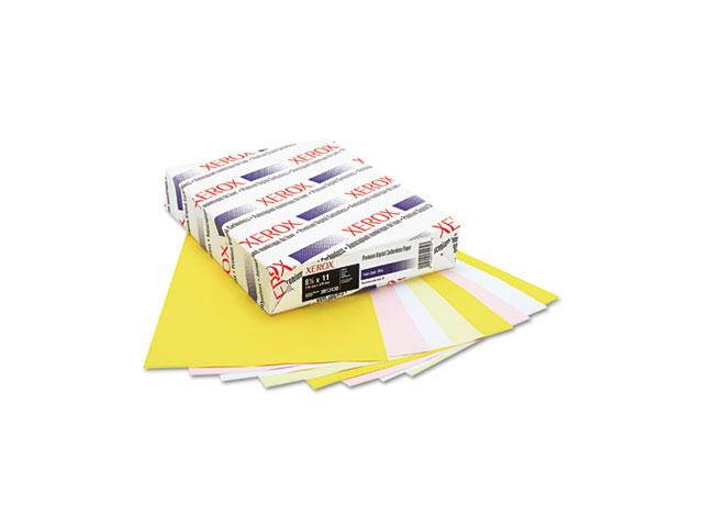 Xerox Premium Digital Carbonless Paper, 8-1/2 x11, White/Canary/Pink/Gldrod, 1250 Sets
